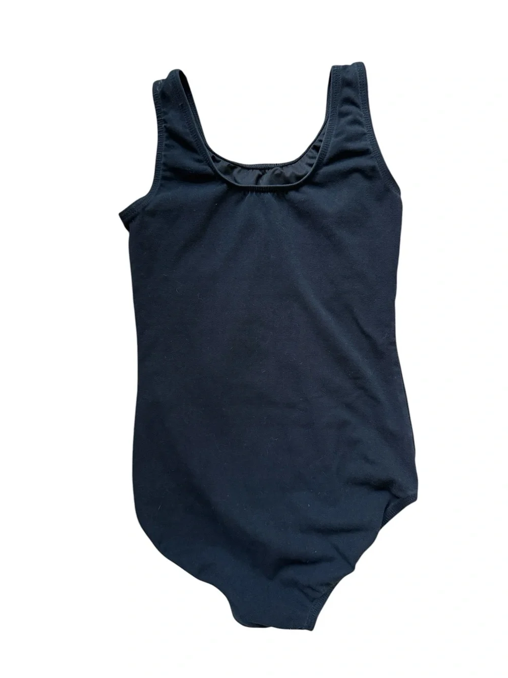 Motionwear Classic Cotton Tank Leotard, Black, Girls Medium